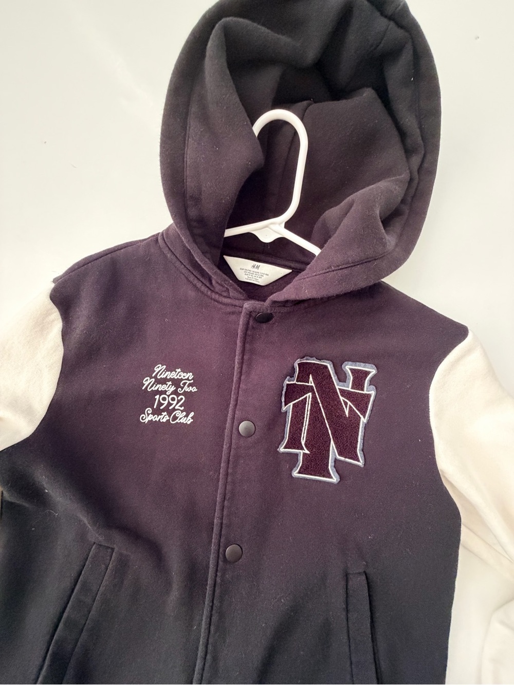 H&M Boys Printed Sweatshirt Baseball Jacket - Picture 7 of 8